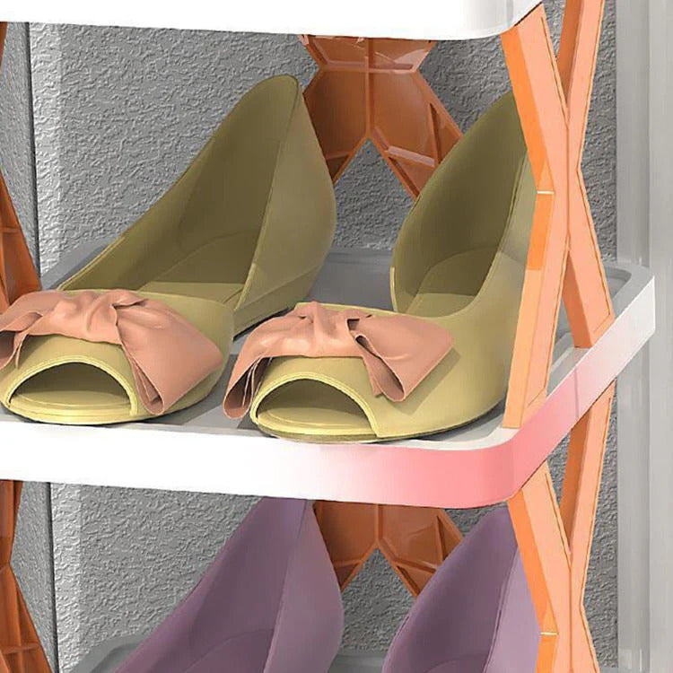 Foldable 4-Tier Shoe Rack Organizer